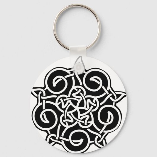Porte-clés Noir Et Blanc Celtique (Recto)