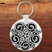 Porte-clés Noir Et Blanc Celtique (Recto)