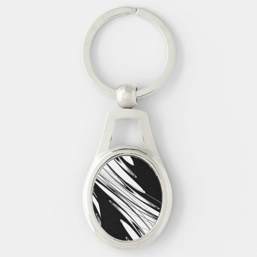 Porte-clés Noir et blanc moderne (Devant)