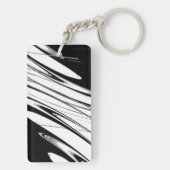 Porte-clés Noir et Blanc Moderne (Dos)