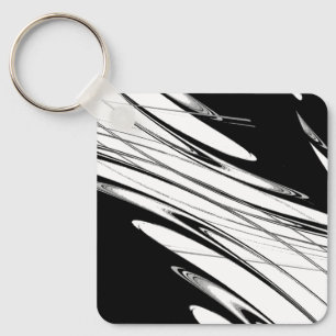 Porte-clés Noir et Blanc Moderne