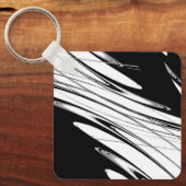 Porte-clés Noir et Blanc Moderne (Recto)