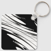 Porte-clés Noir et Blanc Moderne (Dos)