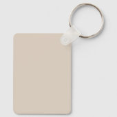 Porte-clés Noir et blanc Nom de la signature Monogramme Beige (Verso)