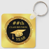 Porte-clés Noir et or bon marché, Idées cadeaux Réunion de cl (Dos)