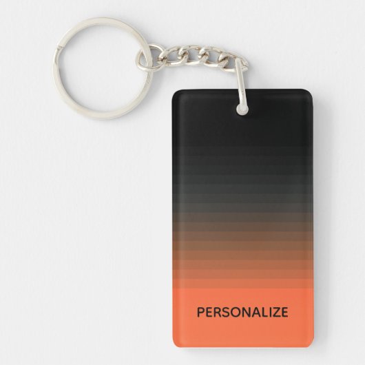 Porte-clés Noir et orange (Devant)