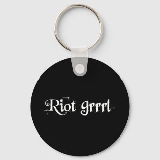 Porte-clés Noir Grrrl anti-émeute