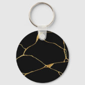 Porte-clés Noir Kintsugi Ancien Kintsukuroi (Recto)