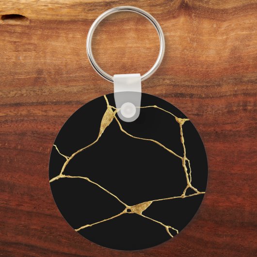 Porte-clés Noir Kintsugi Ancien Kintsukuroi (Verso)
