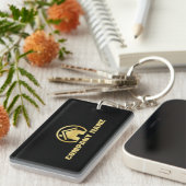 Porte-clés Noir professionnel et immobiliers d'or (Devant droit)