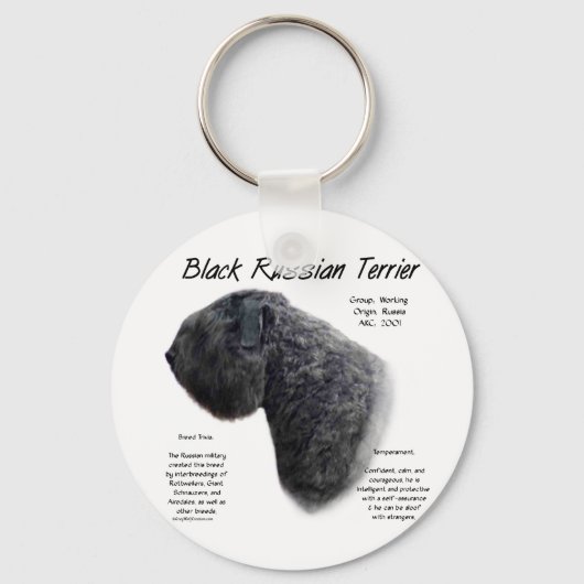 Porte-clés Noir Russe Terrier (Recto)