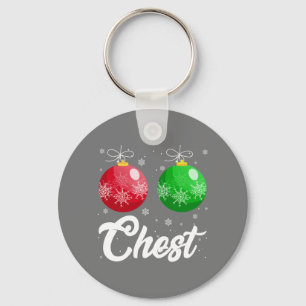 Porte-clés Noix de poitrine Noël Correspondances Couple châta