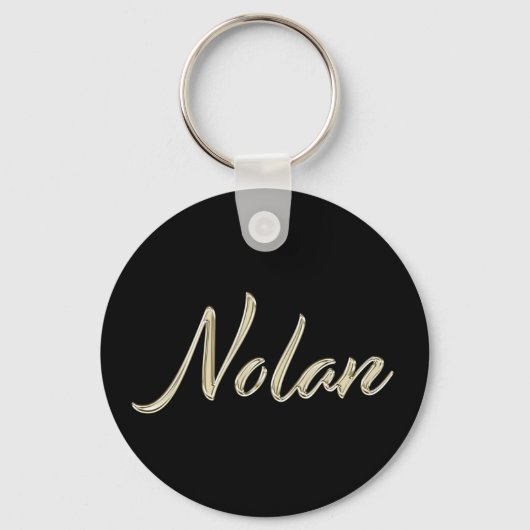 Porte-clés Nolan Name whitegold Button (Recto)