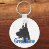 Porte-clés Nom Black Great Dane (Verso)