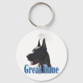 Porte-clés Nom Black Great Dane (Verso)