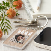 Porte-clés Nom Branché Classe De Taupe Beige Graduate Photo (Devant droit)