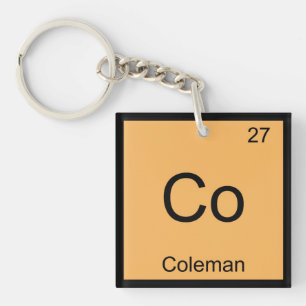 Porte-clés Nom Coleman Chimie Élément Tableau Périodique
