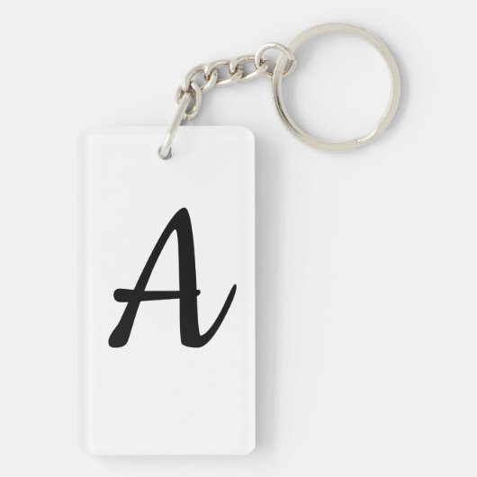 Porte-clés Nom commençant par A (Dos)