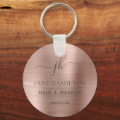 Porte-clés Nom commercial promotionnel en métal brossé person (Recto)