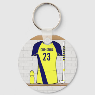 Porte-clés Nom customisé Hockey sur gazon