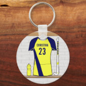 Porte-clés Nom customisé Hockey sur gazon (Recto)