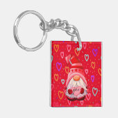 Porte-clés Nom customisé LOVE Hearts Gnome Valentine Don K (Devant gauche)