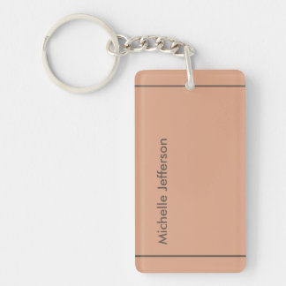 Porte-clés Nom d'ajout professionnel minimaliste élégant