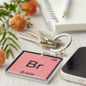 Porte-clés Nom de Brielle Chimie Élément Tableau périodique (Devant Droit)