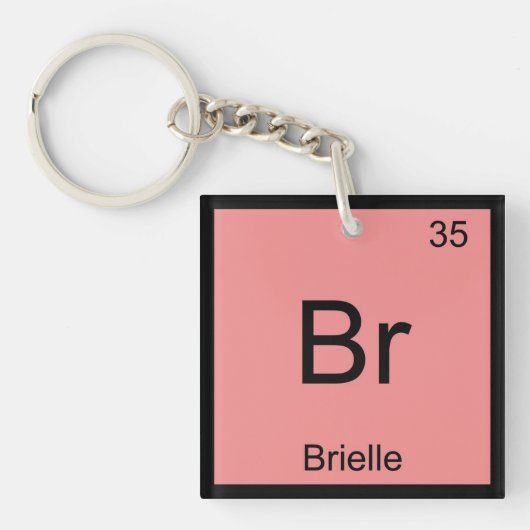 Porte-clés Nom de Brielle Chimie Élément Tableau périodique (Devant)
