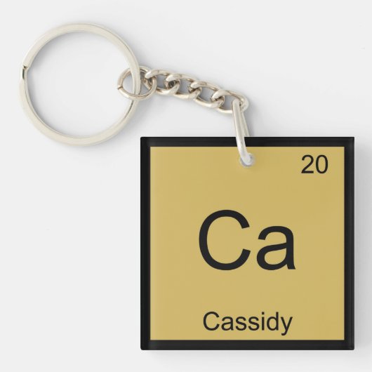 Porte-clés Nom de Cassidy Chimie Élément Tableau périodique (Devant)