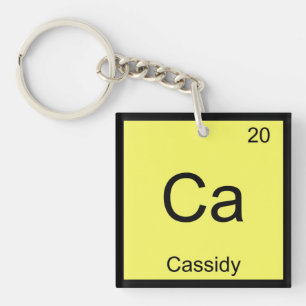 Porte-clés Nom de Cassidy Chimie Élément Tableau Périodique