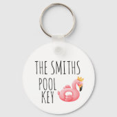 Porte-clés Nom de clé de pool personnalisée (Recto)