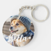 Porte-clés Nom de conservation de l'amoureux des chiens photo (Dos)