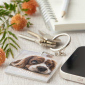 Porte-clés Nom de conservation de l'amoureux des chiens photo (Devant Droit)