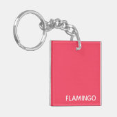 Porte-clés Nom de couleur rose Flamant rose (Devant gauche)