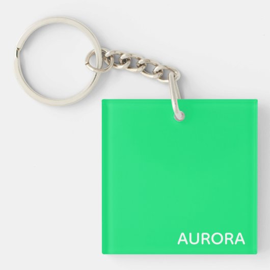 Porte-clés Nom de couleur verte Aurora (Devant)