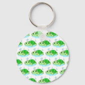 Porte-clés Nom de dessin personnalisé de la tortue mûre (Verso)