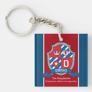 Porte-clés Nom de Diego signifiant "garçons" protection des