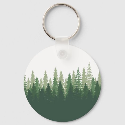Porte-clés Nom de famille Cabine Emplacement Pine Tree Forest (Verso)