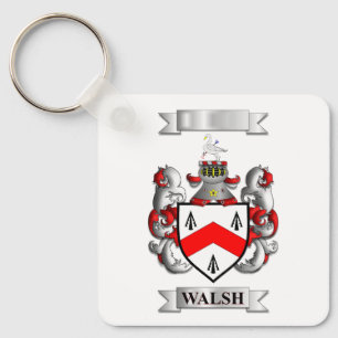 Porte-clés Nom de famille Walsh et blason