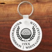 Porte-clés Nom de golf personnalisé classique (Verso)
