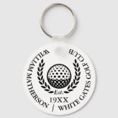 Porte-clés Nom de golf personnalisé classique (Verso)