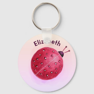 Porte-clés Nom de la fille rose jote Ladybug