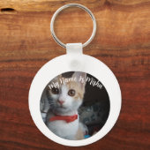 Porte-clés Nom de la photo personnalisée du chat Porte - clé (Recto)