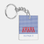 Porte-clés Nom de la ville côtière Rouge Homards Bleu Blanc E (Devant gauche)