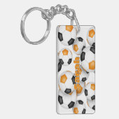 Porte-clés nom de l'athlète grappe de balles de football noir (Devant gauche)