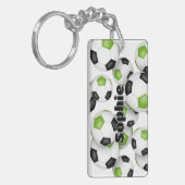 Porte-clés nom de l'athlète grappe de balles de football vert (Devant gauche)