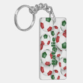 Porte-clés nom de l'athlète grappe de balles de football vert (Devant gauche)