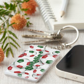 Porte-clés nom de l'athlète grappe de balles de football vert (Devant droit)