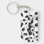 Porte-clés nom de l'athlète groupe de balles de football (Devant)